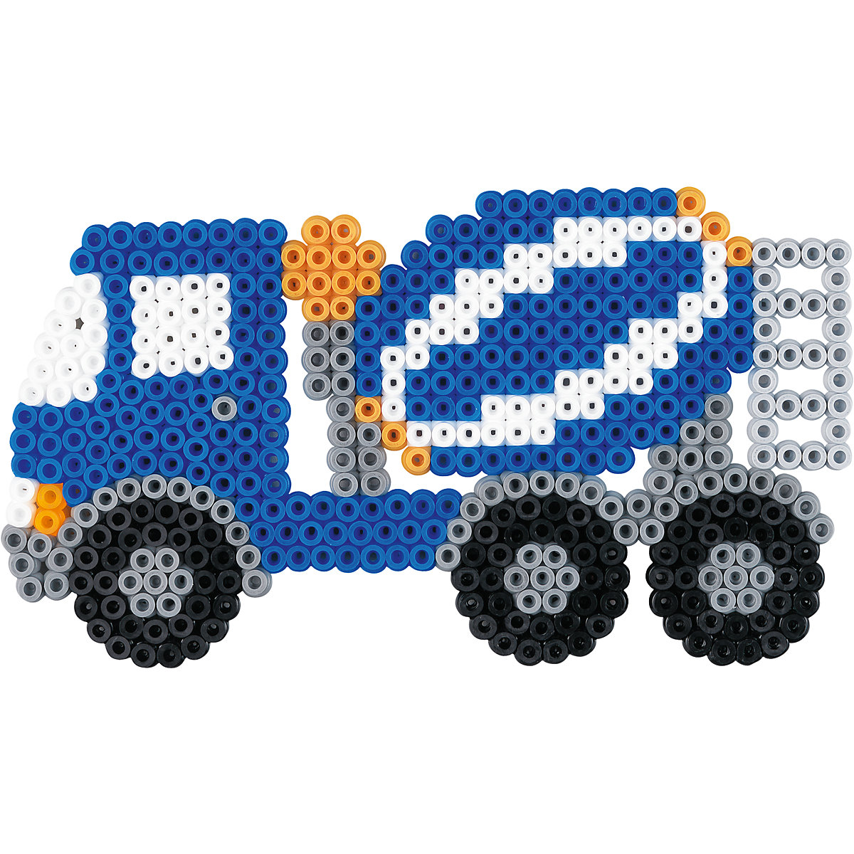 HAMA 3143 Geschenkset Baufahrzeuge, 4.000 midi-Perlen & Zubehör