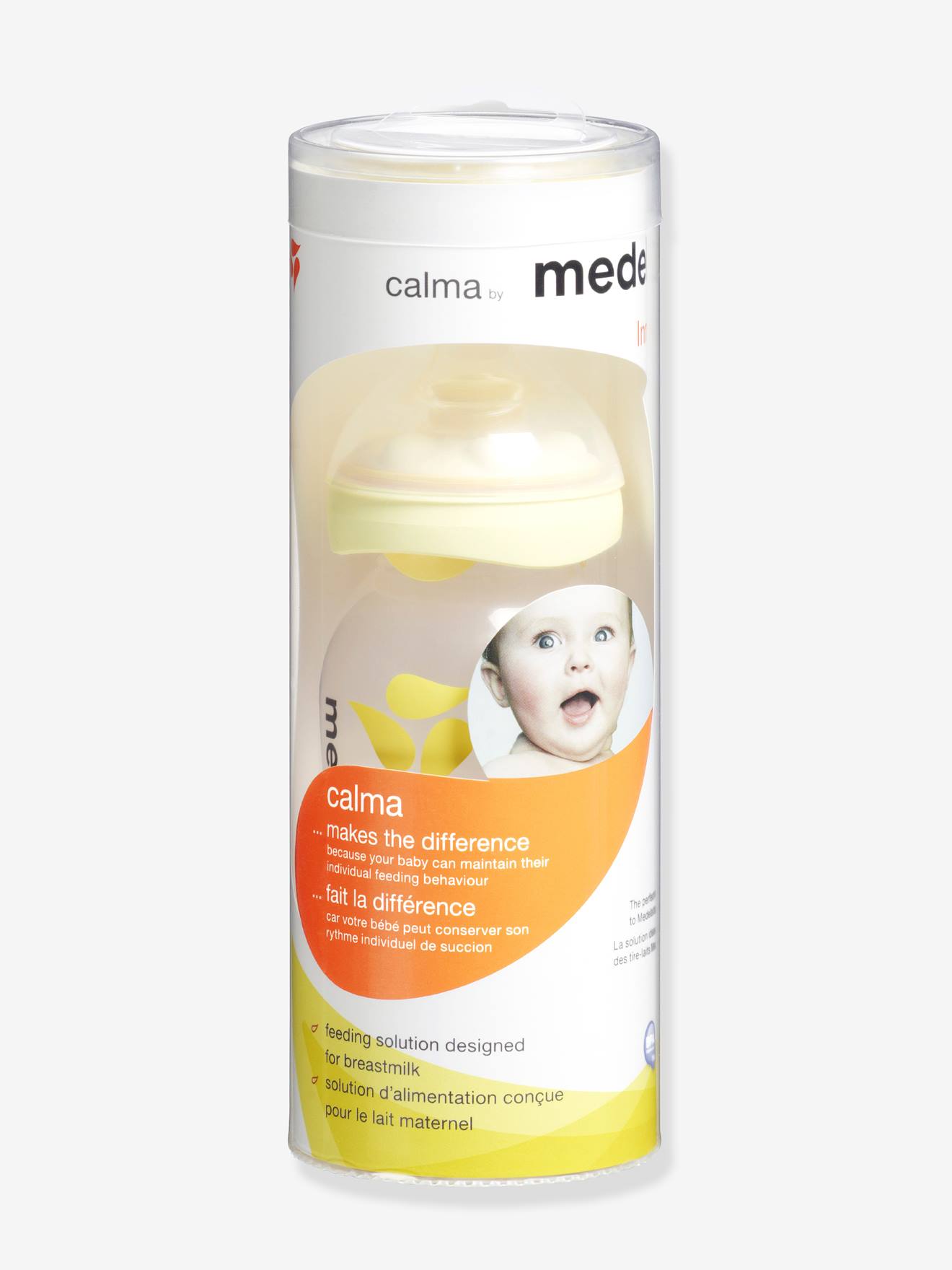 Biberon 150 ml avec embout d’alimentation Calma® MEDELA transparent