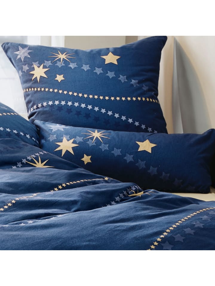 REDBEST Flanell Bettwäsche in blau günstig kaufen