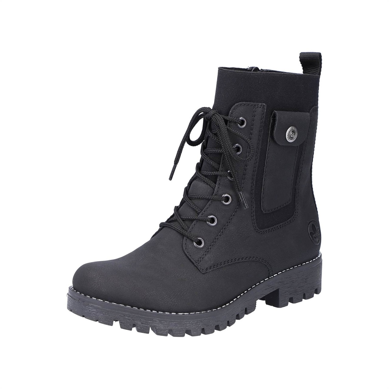 RIEKER Stiefeletten schwarz HWK Damen Stiefel, schwarz