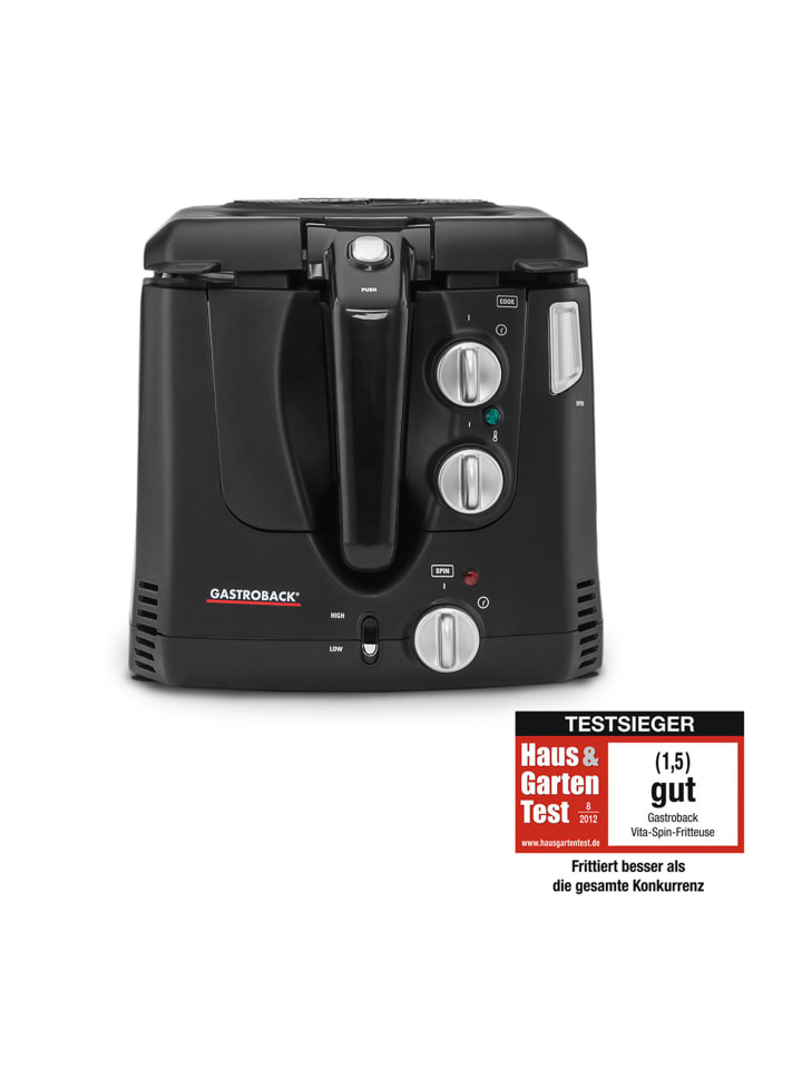 Gastroback 42580 Vita-Spin Fritteuse 2.5 l in Schwarz günstig kaufen onesize