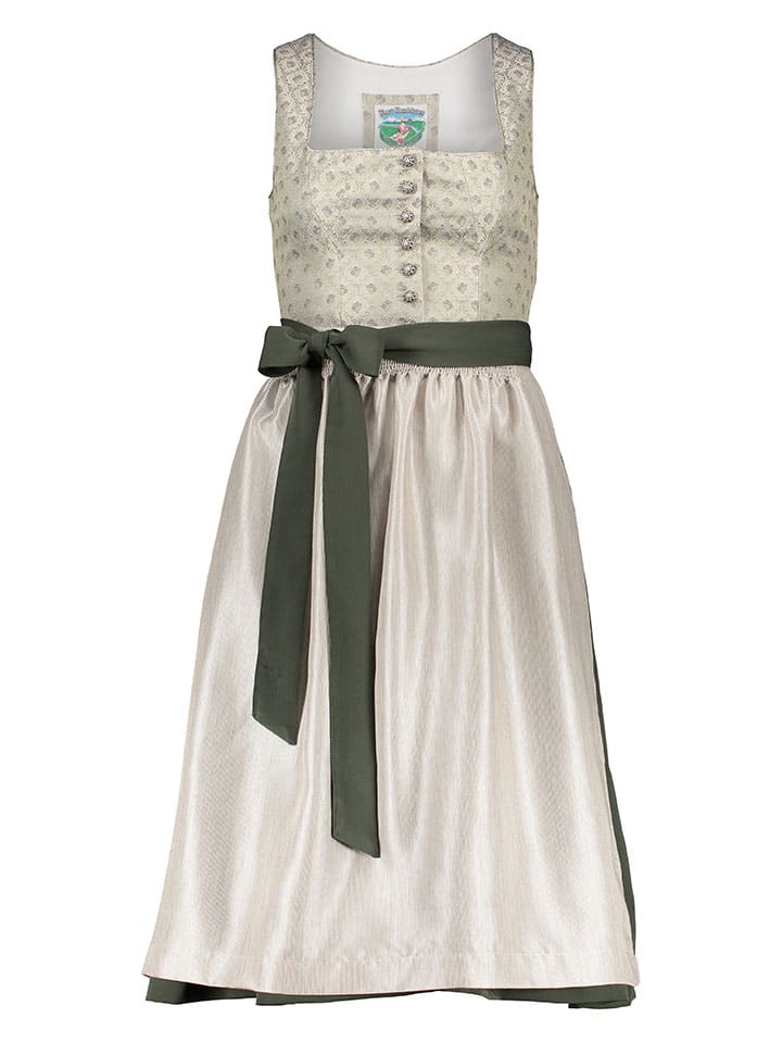 Turi Landhaus Dirndl in Oliv/ Beige günstig kaufen