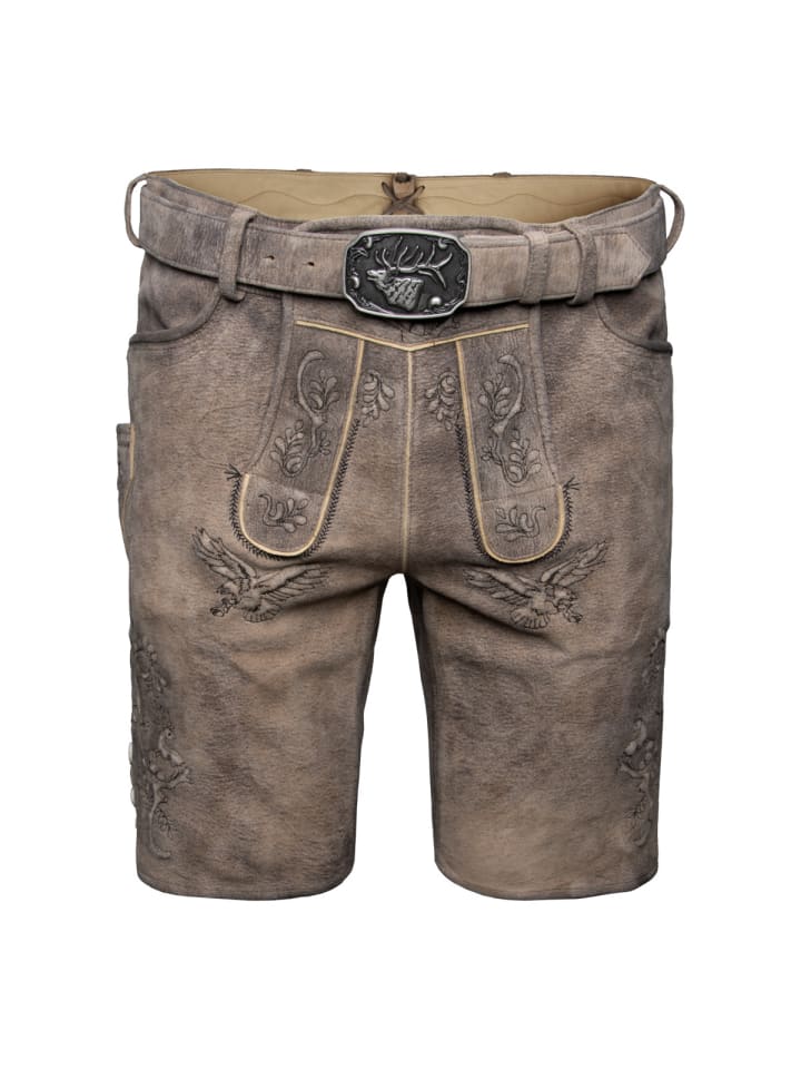 Spieth & Wensky Lederhose Farchant in dunkelbraun günstig kaufen