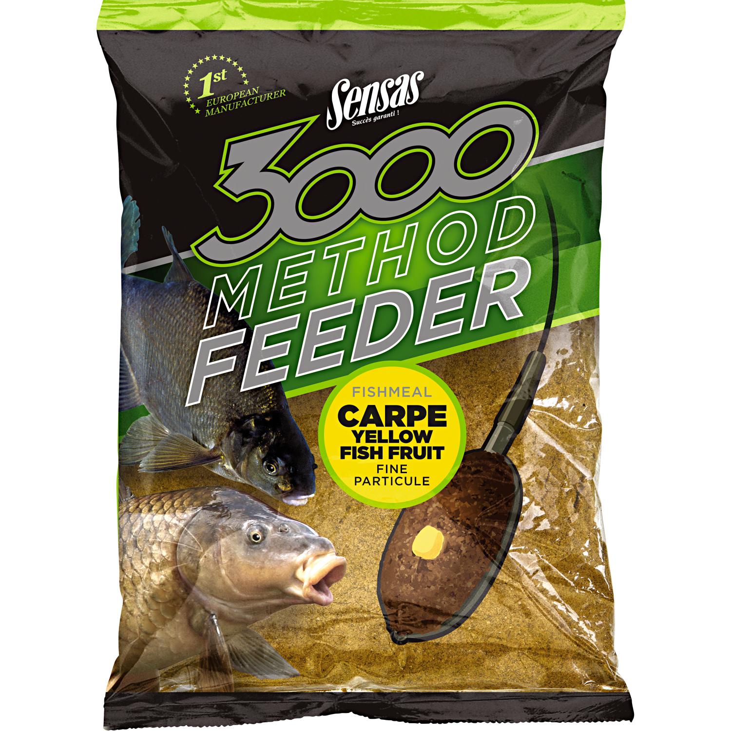 Sensas Friedfischfutter 3000 Method (carpe yellow)