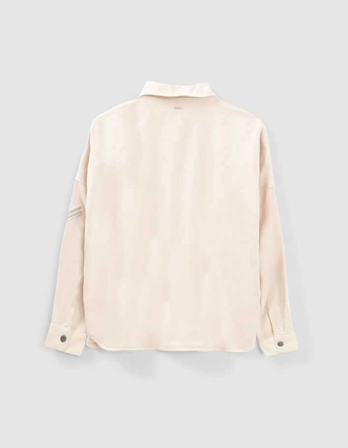 Chemise écrue Lyocell® à poches zippées fille
