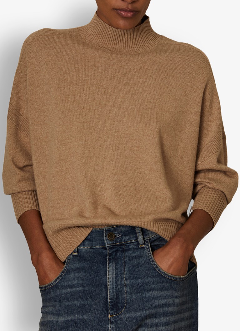 Gola alta Reiss Alicia em malha fina com mistura de cashmere