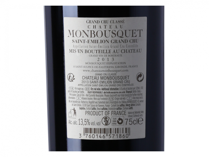 Saint-Emilion grand cru - AOC - 2013 Château Monbousquet Rouge