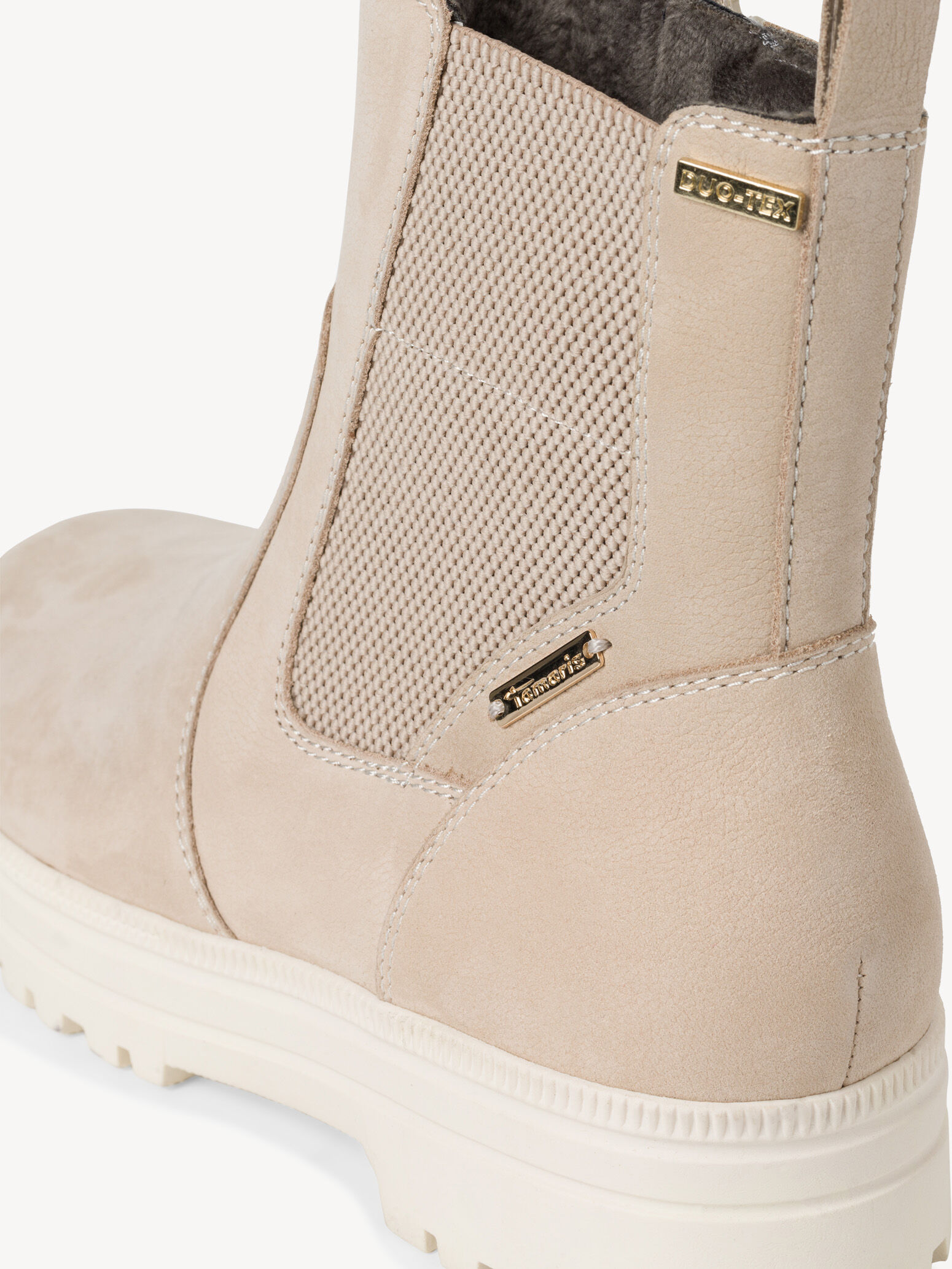 Bottine en cuir - beige