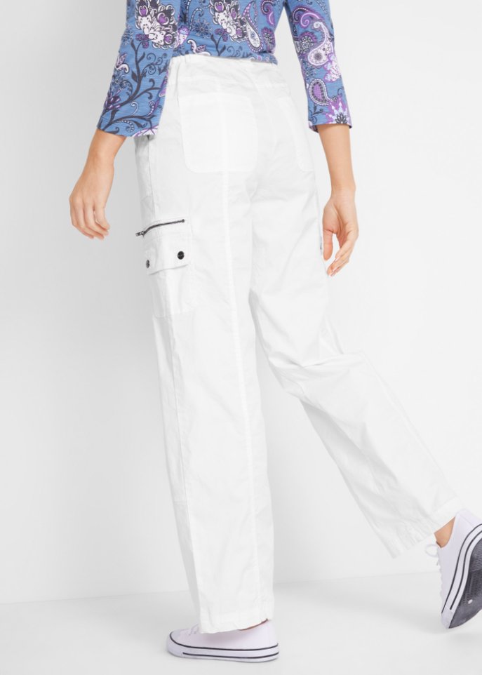 Baumwoll Cargohose mit Bequembund, Loose Fit