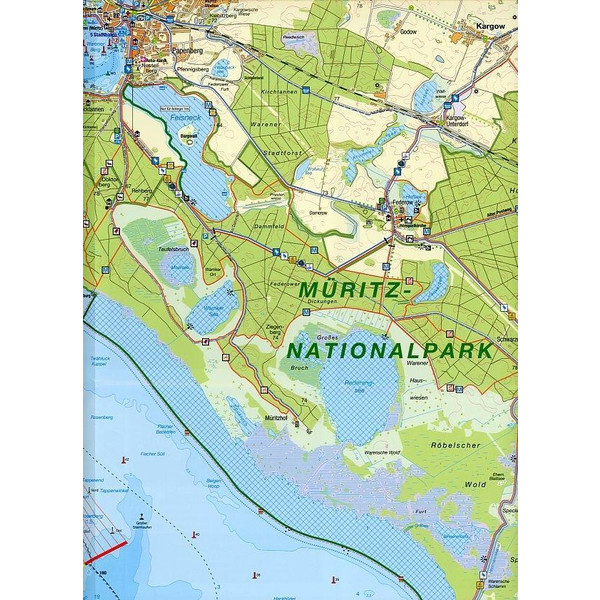 Müritz 1 : 35 000 Gewässerkarte - Wasserkarte
