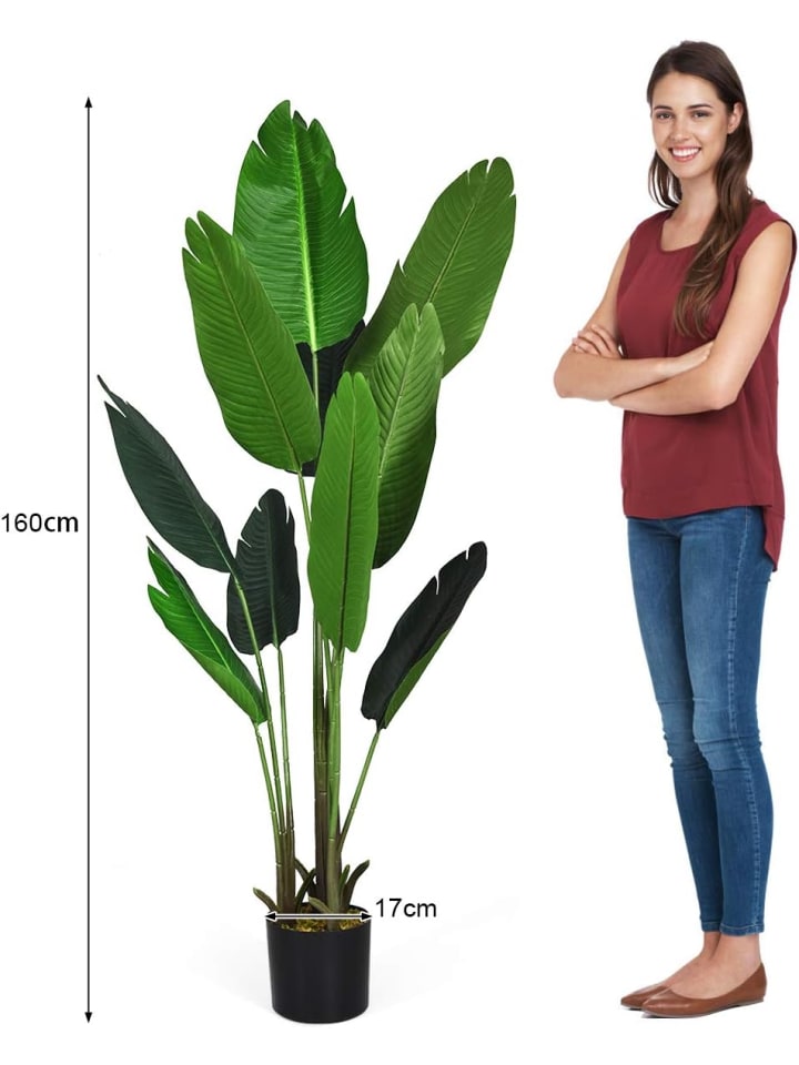 COSTWAY Kunstpflanze 160 cm in Grün günstig kaufen onesize