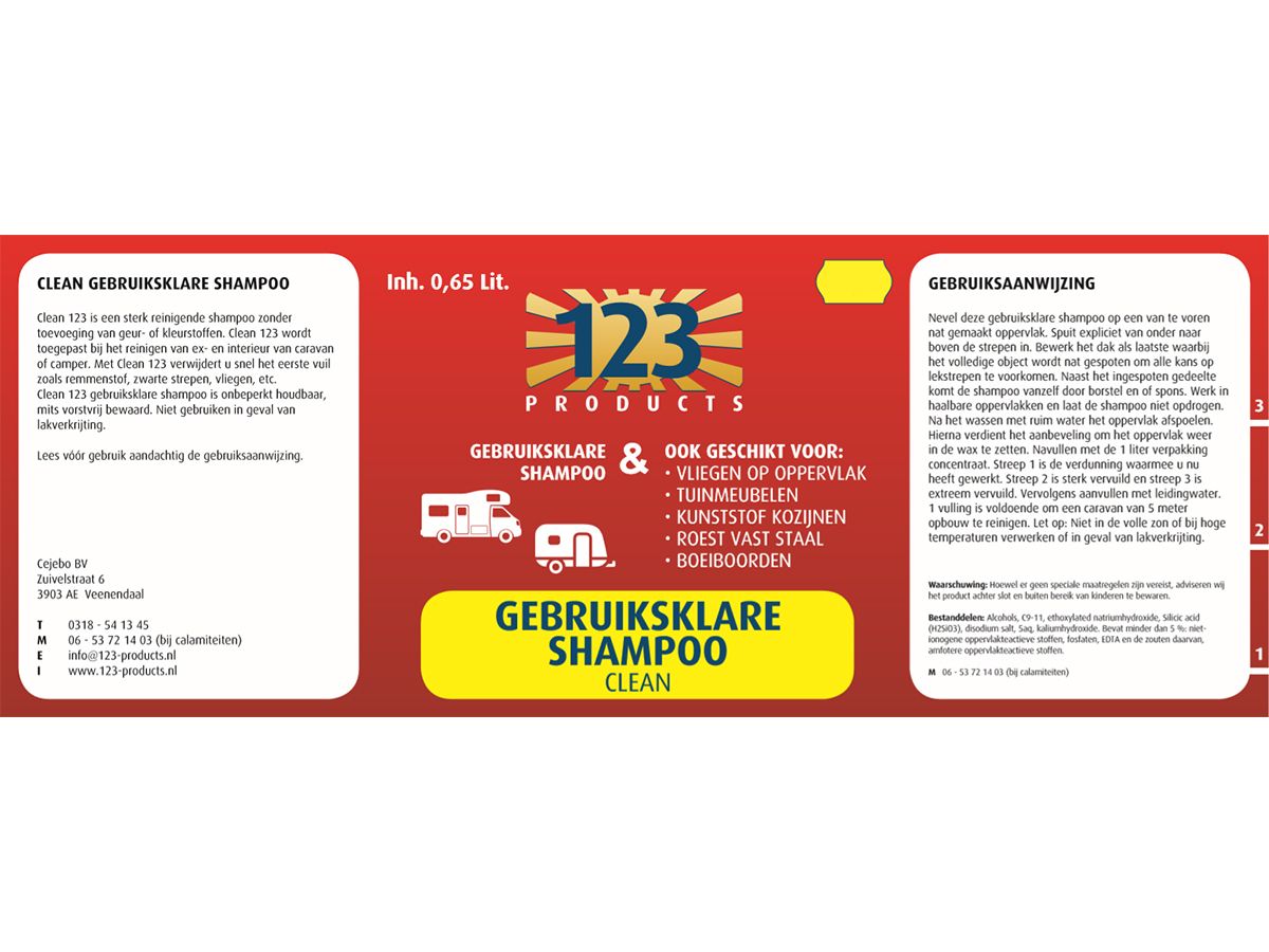 123 Products gebrauchsfertiges Shampoo