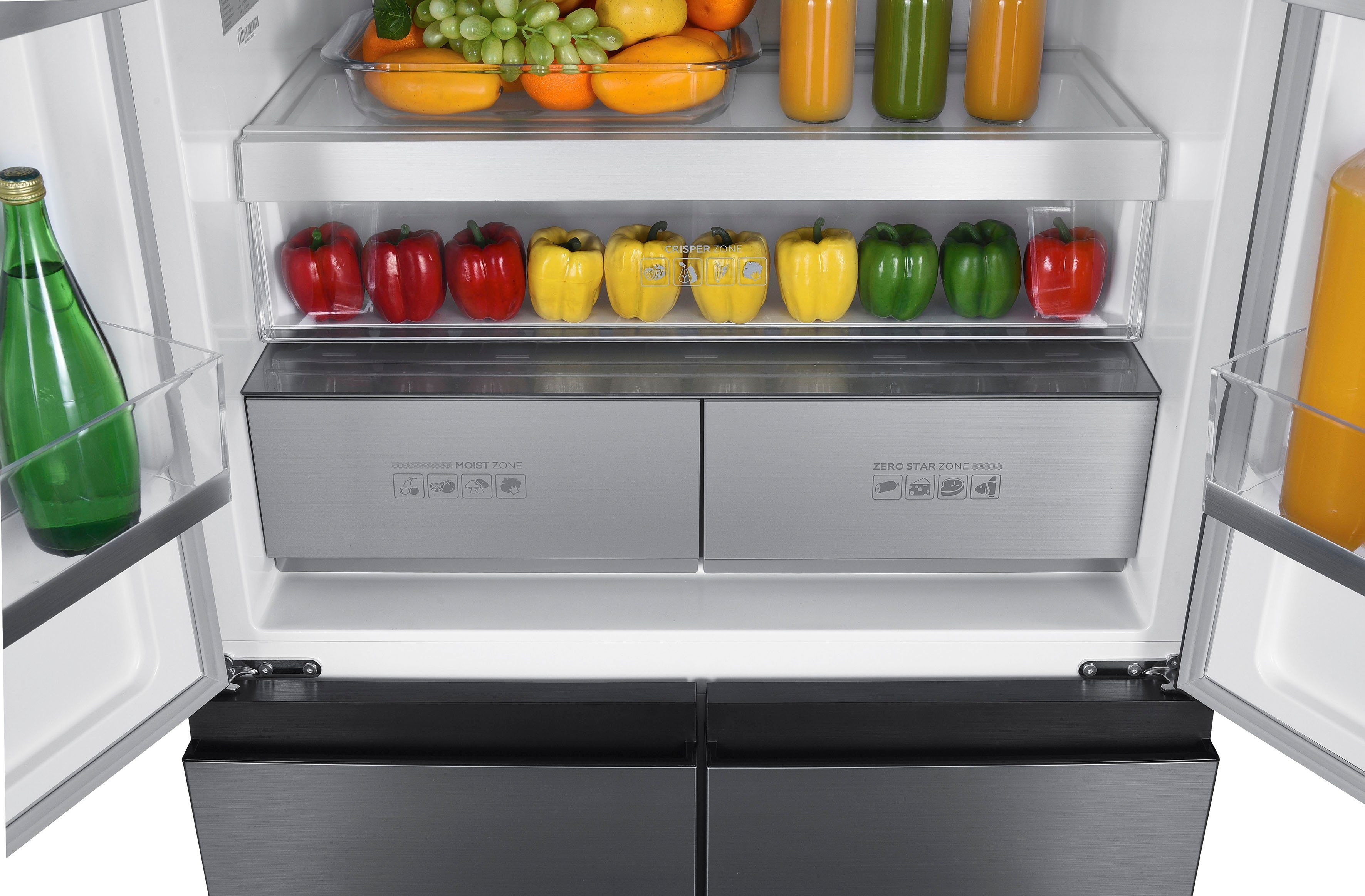Hanseatic Multi Door HCDA19090DI, 190,0 cm hoch, 90,9 cm breit, NoFrost, Multizone, Display, Türalarm