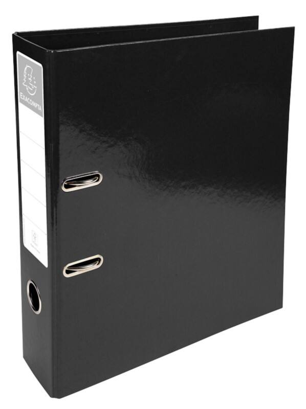 Exacompta Iderama Prem Touch Ordner DIN A4 70 mm Schwarz 2 Ringe 53621E PVC (Polyvinylchlorid) Glänzend Hochformat 10 Stück