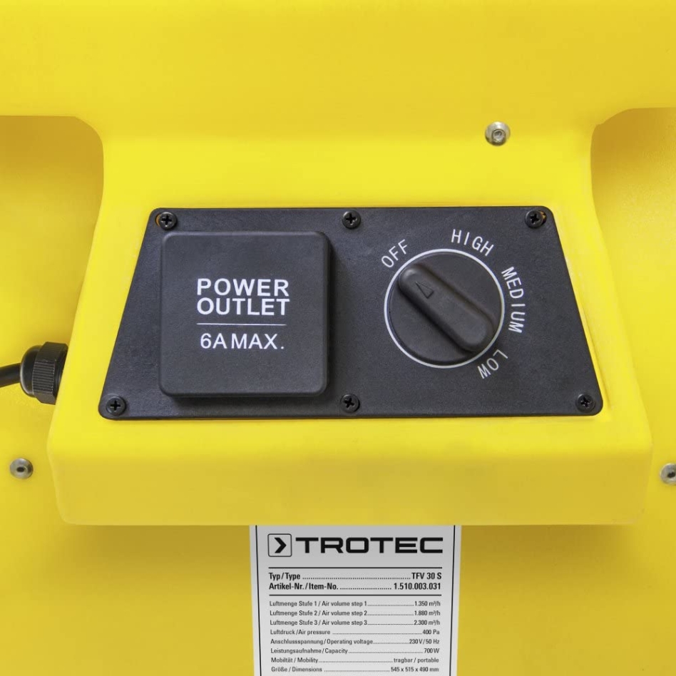 Uscător de covoare/ventilator radial Trotec 1510003031 TFV30S