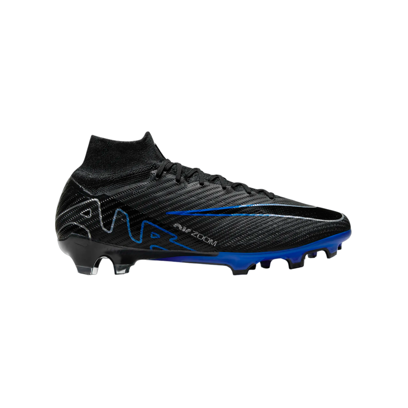 Nike Air Zoom Mercurial Superfly IX Elite FG Schwarz Silber Blau F040