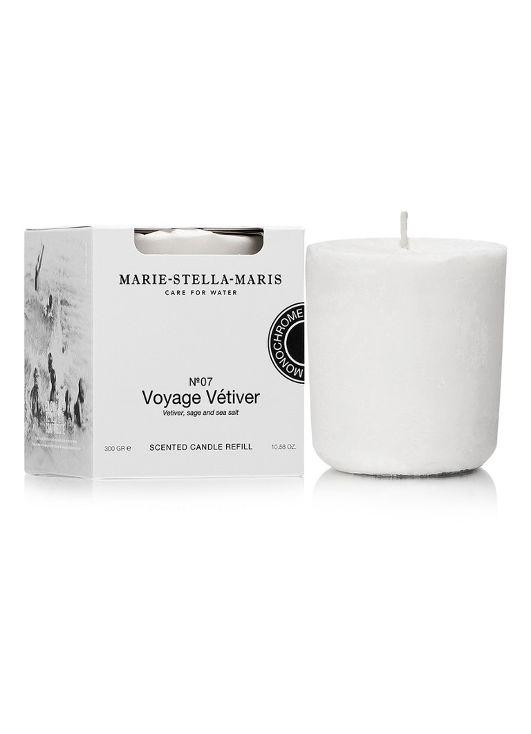 Lumânare parfumată de călătorie cu Vetiver Marie-Stella-Maris, rezervă 300 g