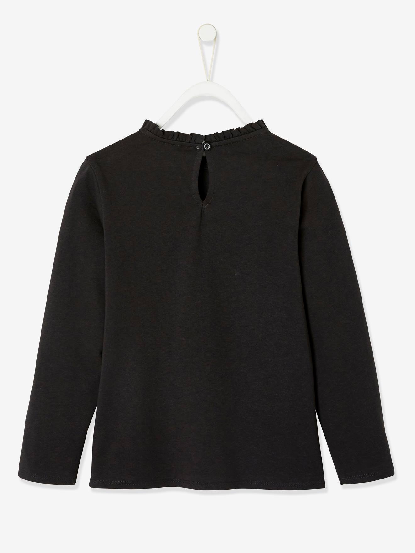T-shirt motif fantaisie en relief fille curry
