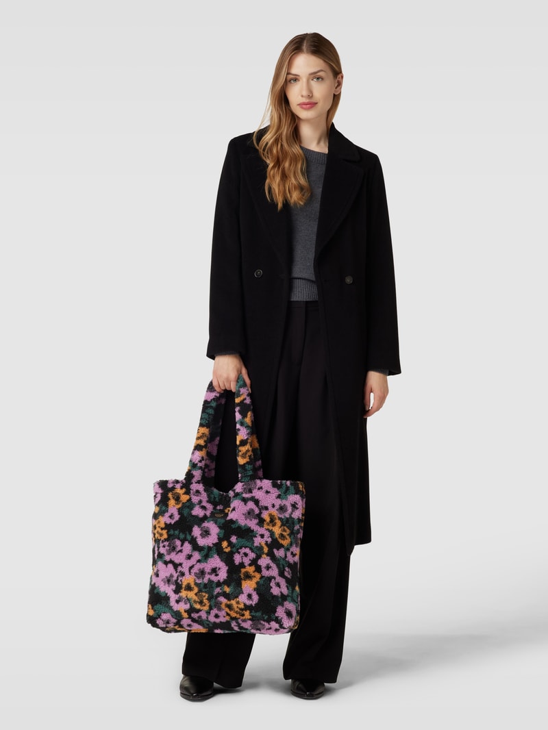 Shopper mit Allover-Muster Modell 'Armel' in marineblau