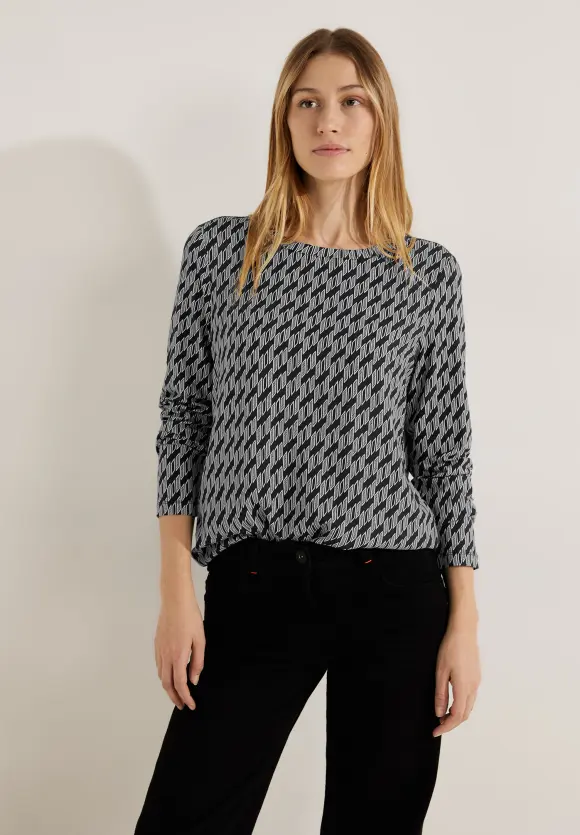 CECIL Langarmshirt im Materialmix