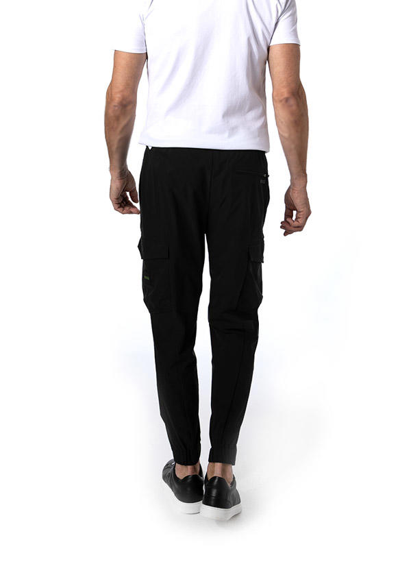 BOSS Green, Cargohose, Mikrofaser, schwarz