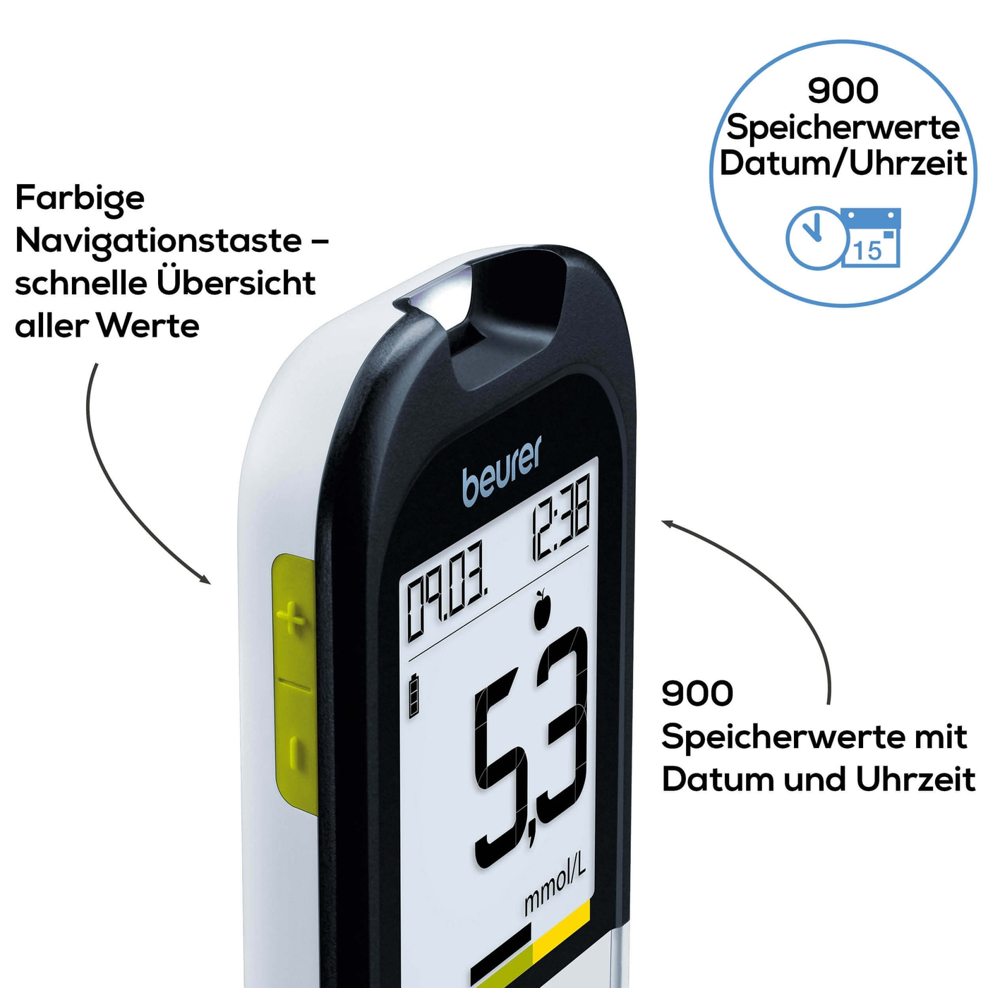 Beurer Blutzuckermessgerät GL 48 mmol/L-Schnell & präzise
