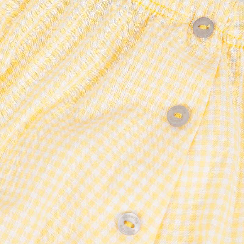 Ensemble bi matière vichy jaune naissance Absorba