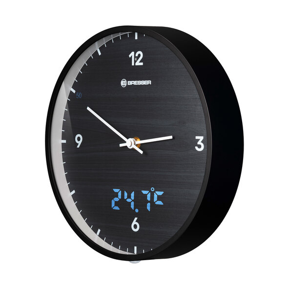 Wanduhr MyTime LEDsec, schwarz