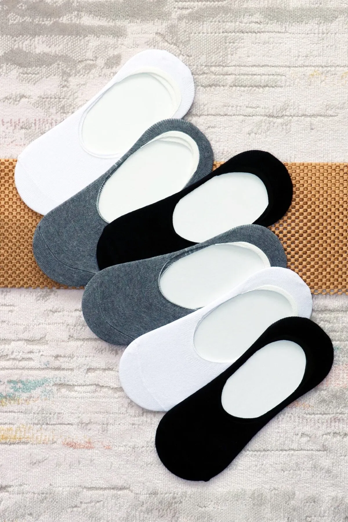 Sensu  Unterwäsche Babet Unisex Anti-Rutsch-Unsichtbare Socken 6 Stück Crp2161