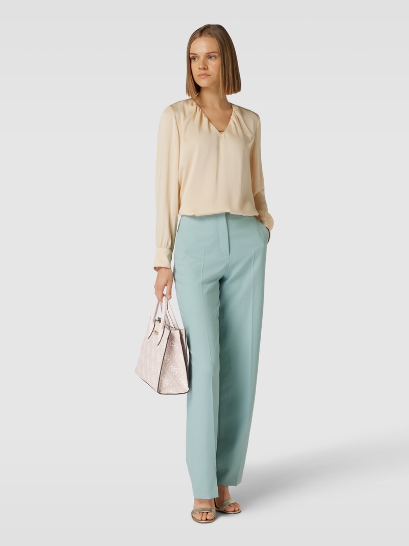 Tote Bag mit Label-Applikation Modell 'SATCHEL' in rosa