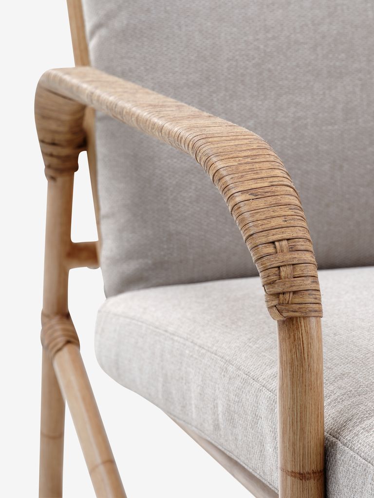 Ensemble de salon 4 places en bambou naturel FJAND