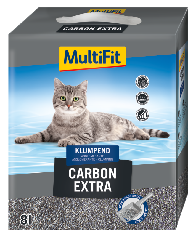 MultiFit Katzenstreu MultiFit Carbon extra 8 l