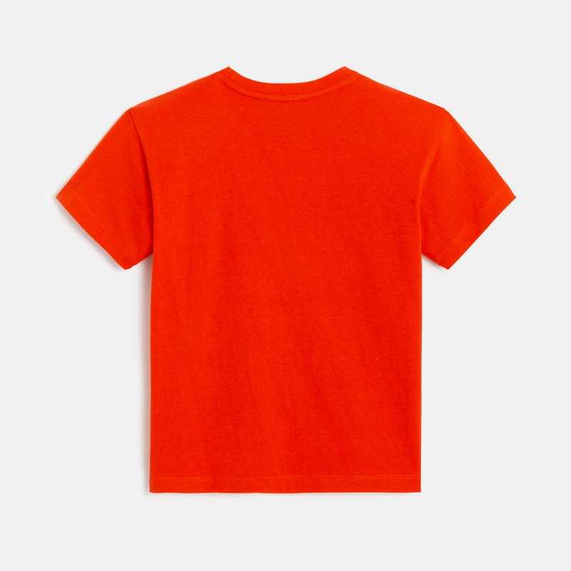 T-shirt enfant rouge en coton recyclé mixte Catimini