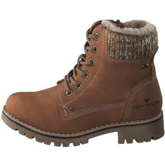 Tom Tailor Schnür Boots in braun