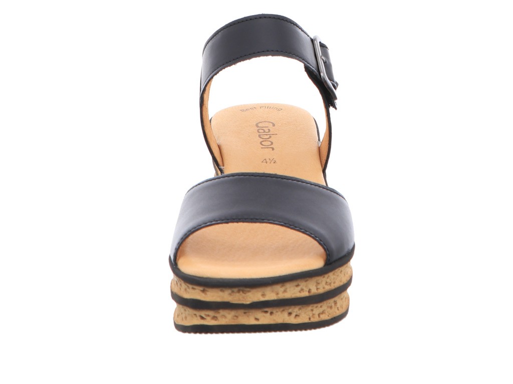 GABOR Komfort Sandalen schwarz Gabor Fashion Keilsandalette 24.651.27 S