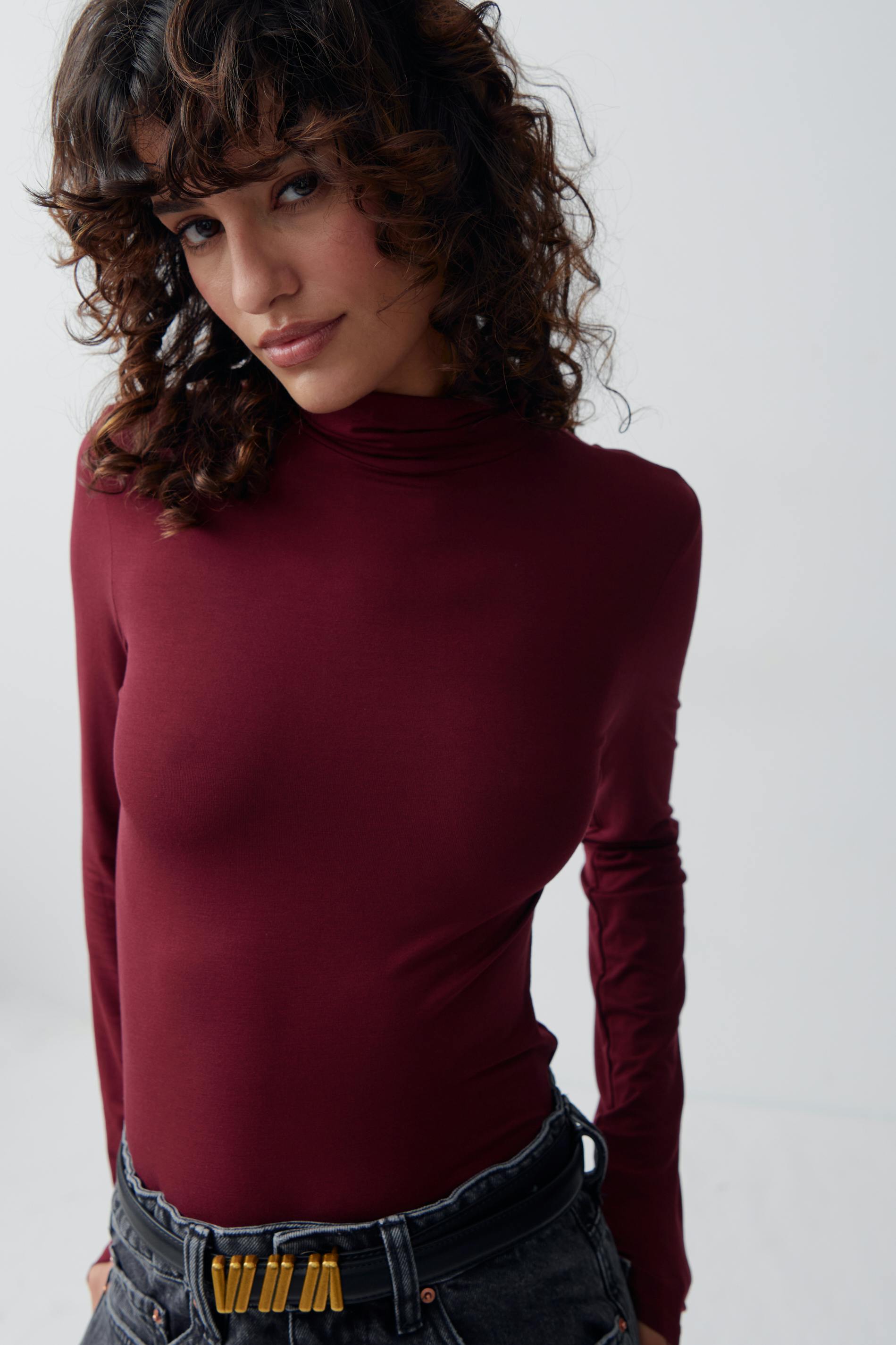 Soft touch polo top