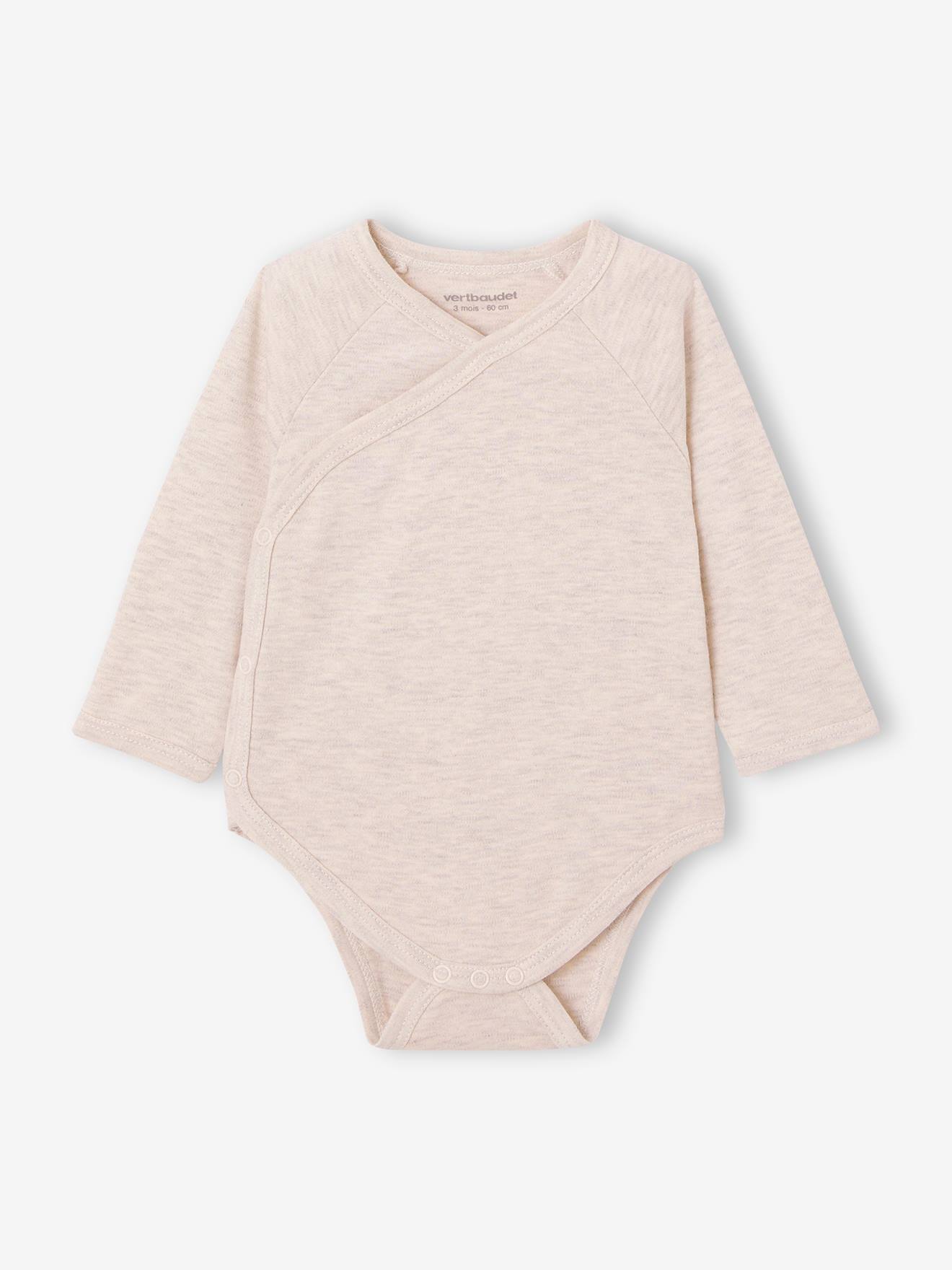 Vertbaudet Bio-Kollektion: 7er-Pack Baby Wickelbodys BASIC Oeko-Tex - mehrfarbig