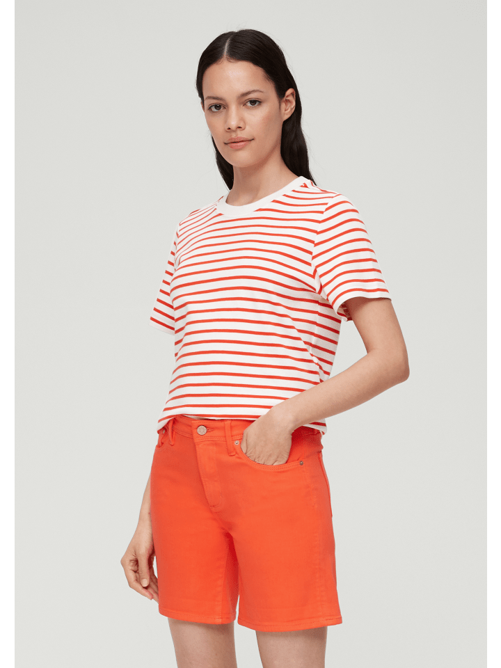 s.Oliver Jeans-Hose Short kurz in Orange günstig kaufen