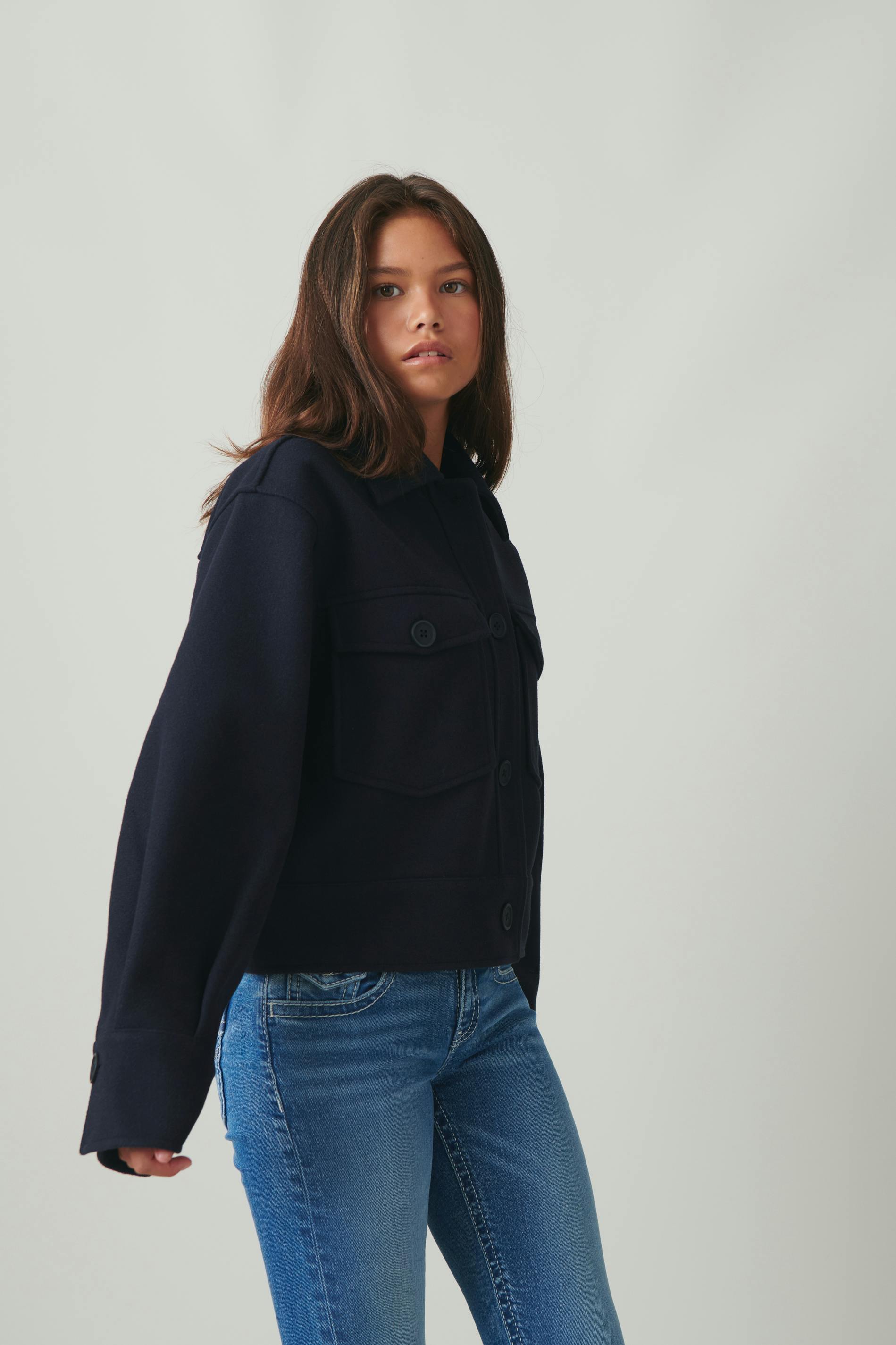 Y front pocket jacket
