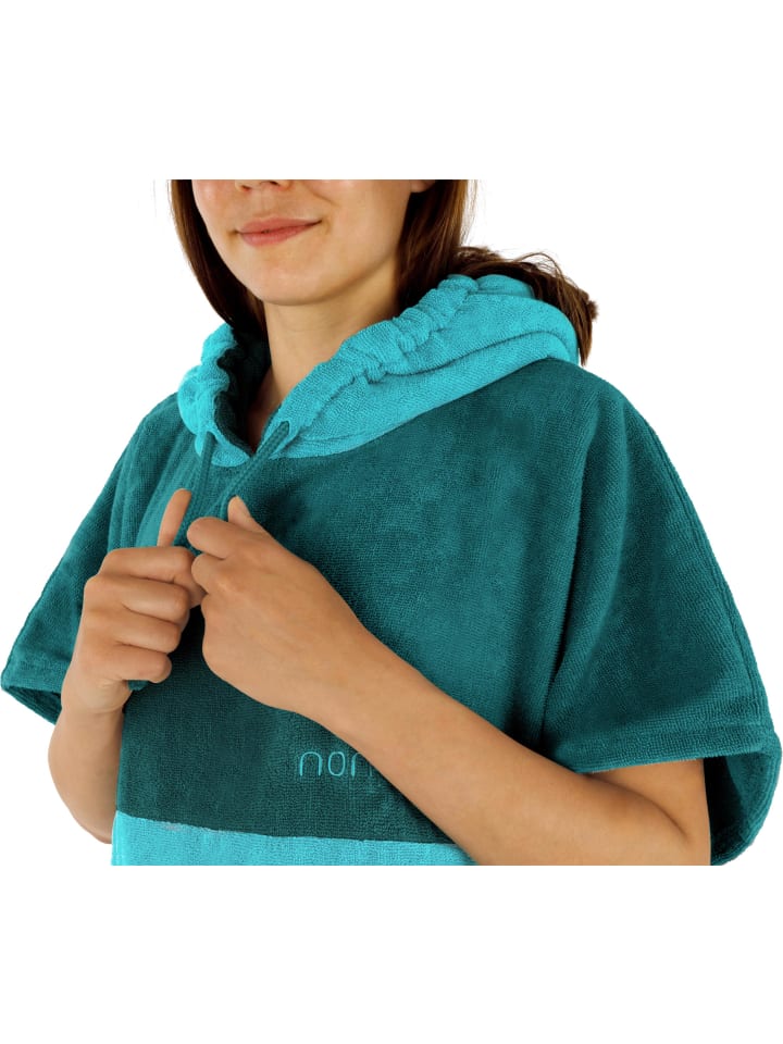 normani Damen Badeponcho in Petrol/Türkis günstig kaufen