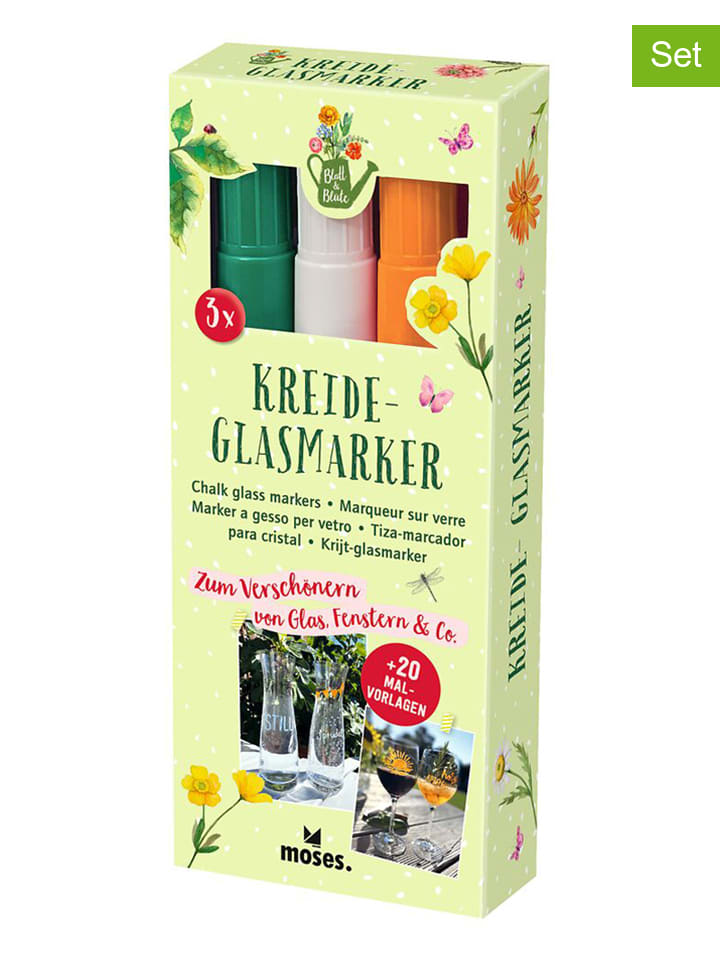 moses. 2er-Set: Kreide-Glasmarker 