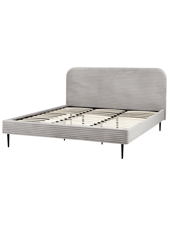 Beliani Doppelbett FLAYAT in Grau/Schwarz - (W) 193 x (H) 109 x (L) 215 cm günstig kaufen onesize