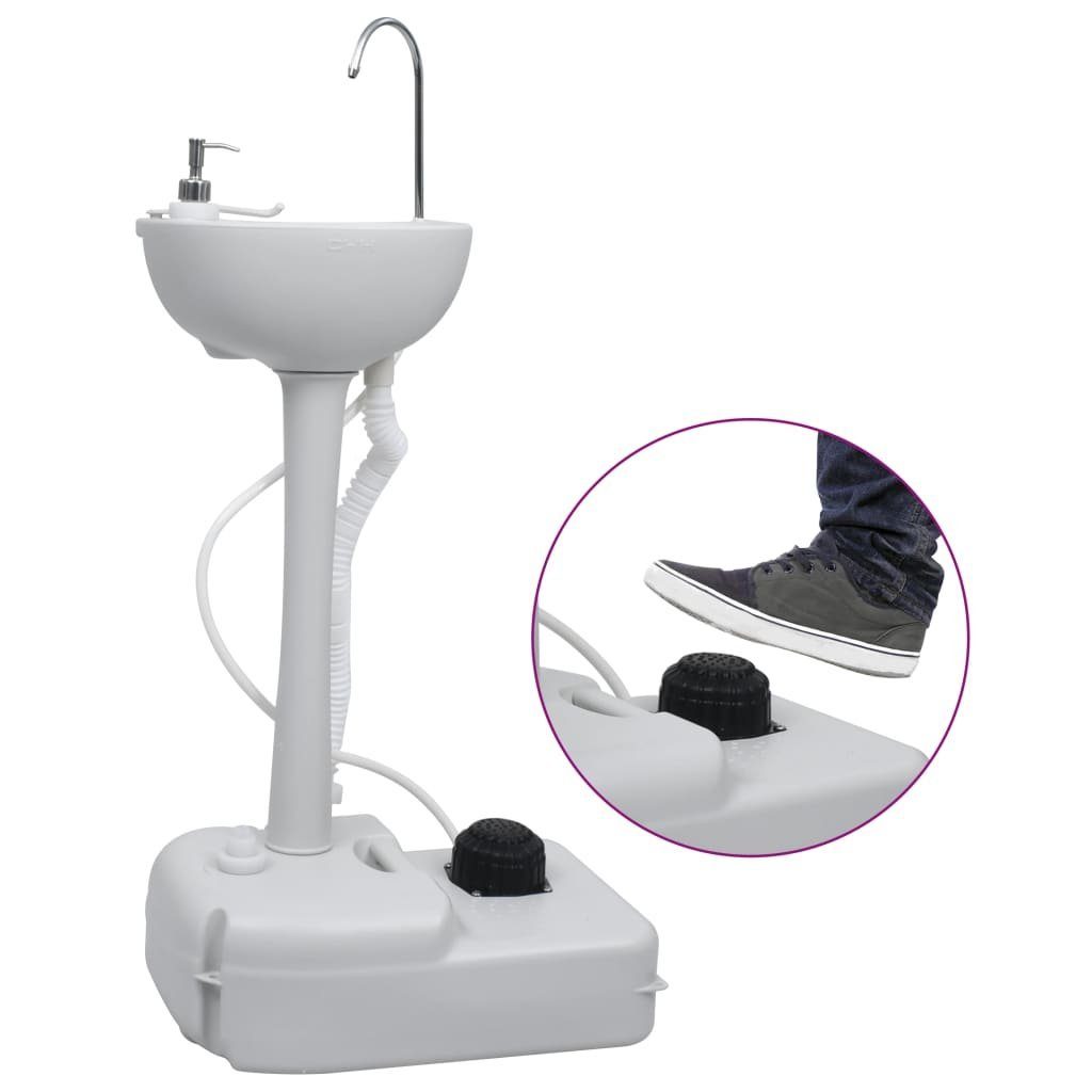 vidaXL Campingtoilette Tragbare Campingtoilette mit Waschbecken