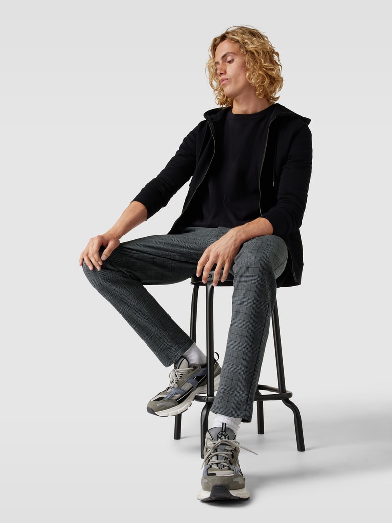 Slim Fit Anzughose in melierter Optik Modell 'MARCO' in anthrazit