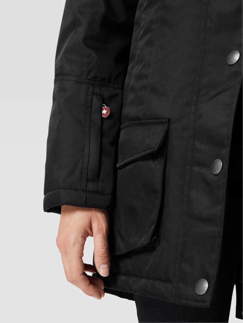 Funktionsjacke mit Label-Patch Modell 'Schneezauber' in schwarz