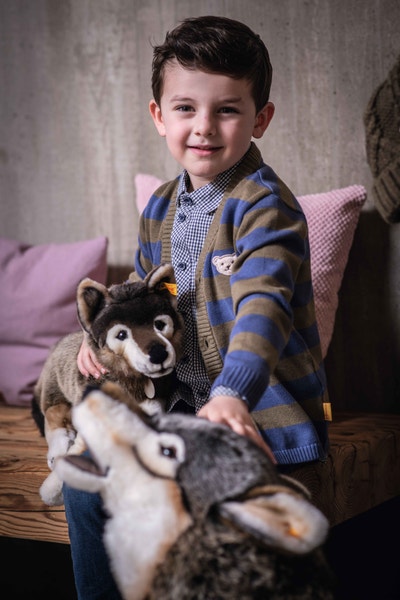 Snorry Schlenker-Wolf, 40 cm, dunkelgrau