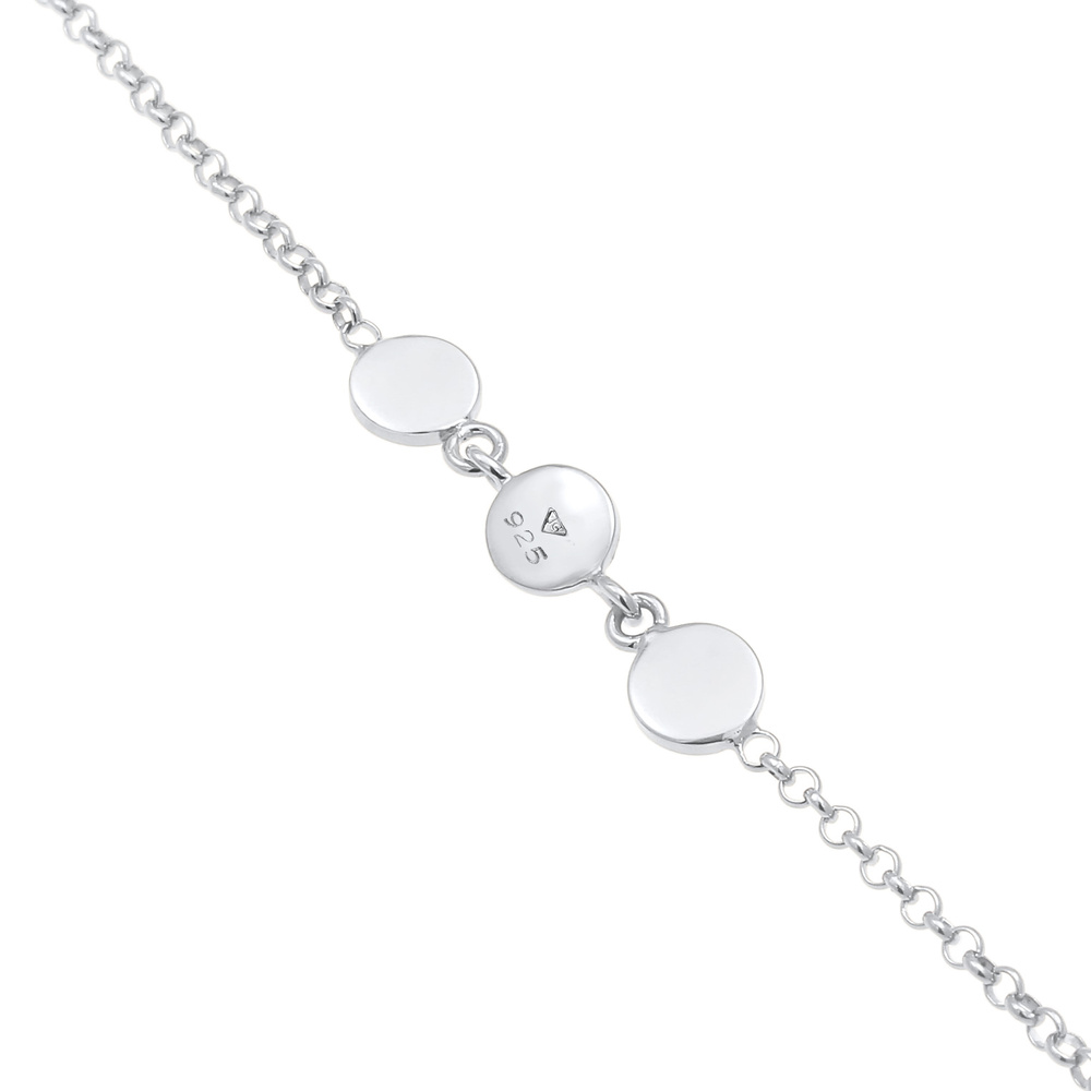 Elli Elli Bracelet Plättchen Disc Kreis Rund Boho 925 Silber Bracelet