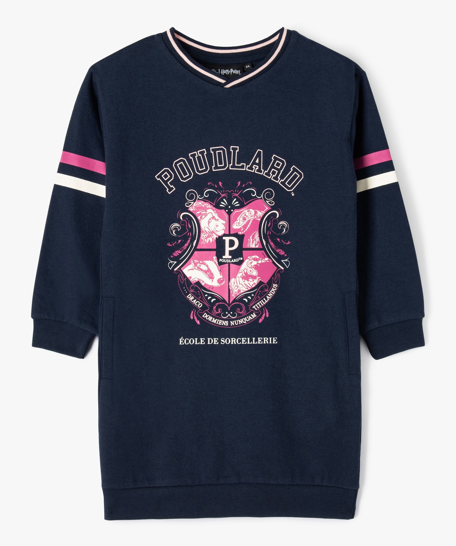 Robe sweat en molleton fille - Harry Potter marine | GEMO