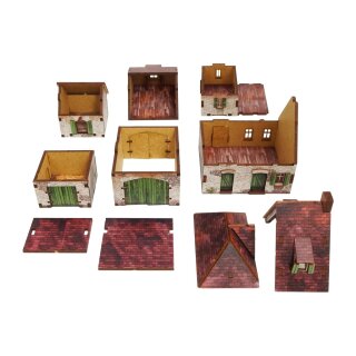 WW2 Normandy Farmhouse w. Outbuildings (PREPAINTED)