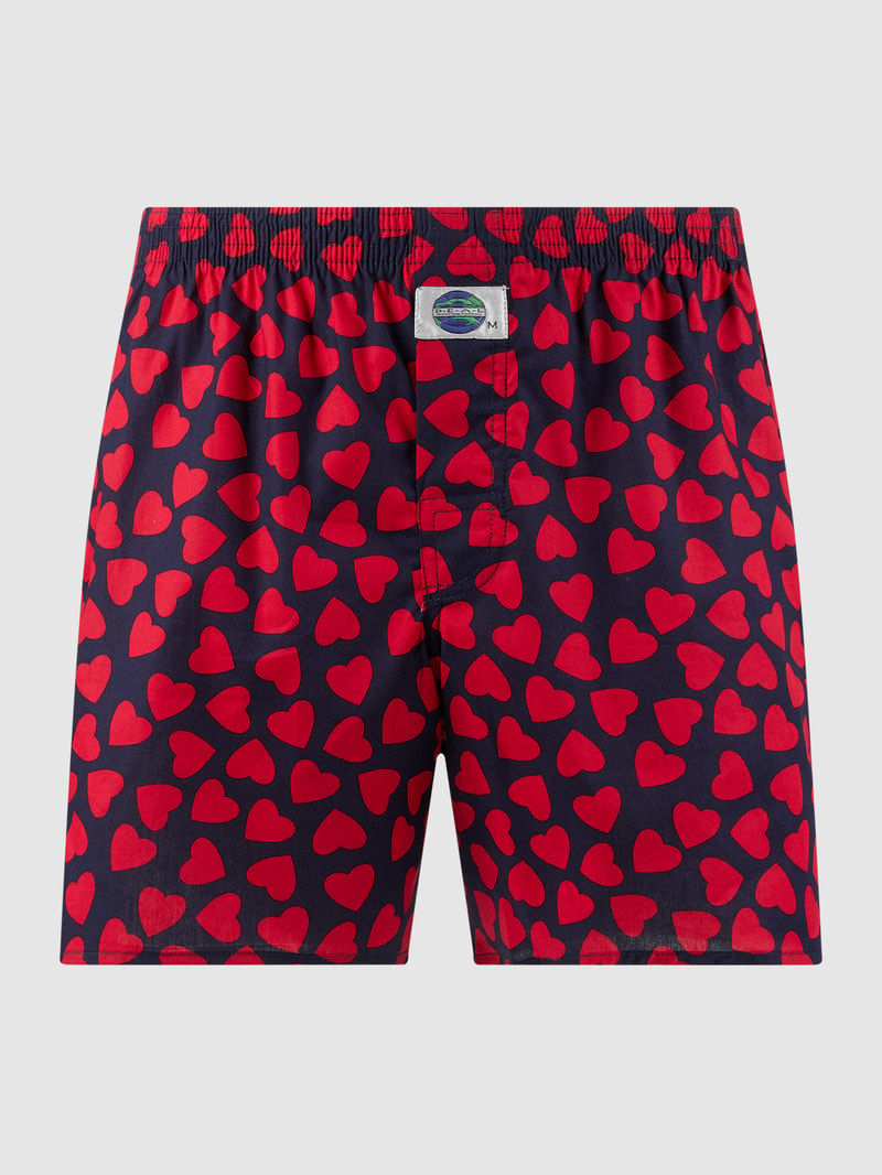 Boxershorts aus Baumwolle mit Allover-Muster in dunkelblau